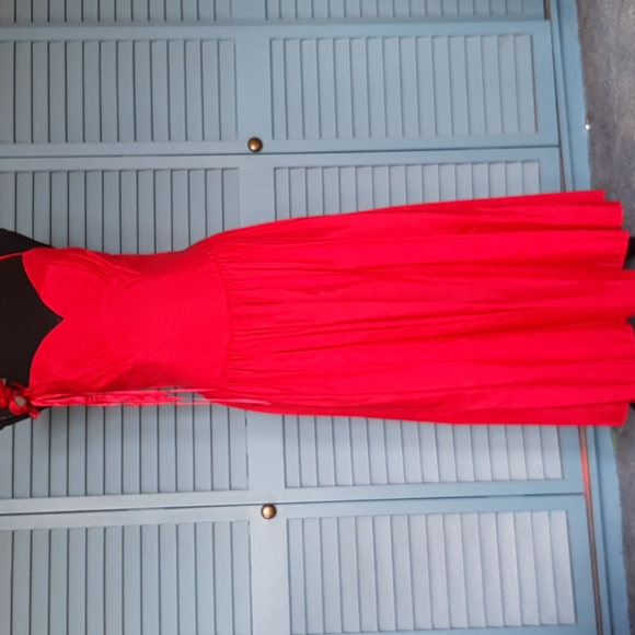 Vintage Flirtations Red Formal Dress - Picture 2 of 7